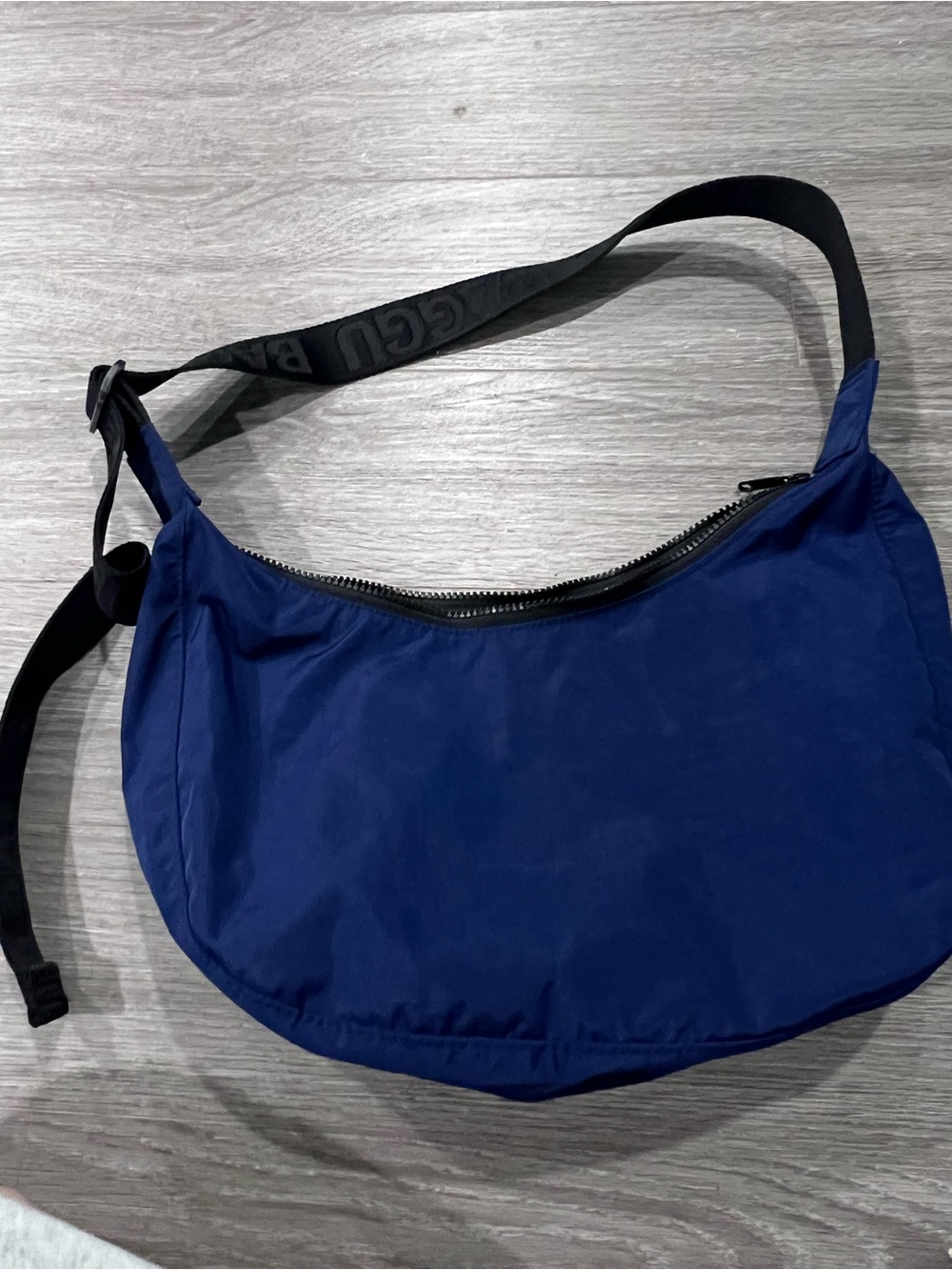Baggu Medium Nylon Crescent Bag Navy